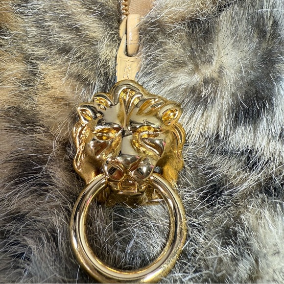 St. John Animal Print Faux Fur Bomber Jacket - Picture 6 of 16